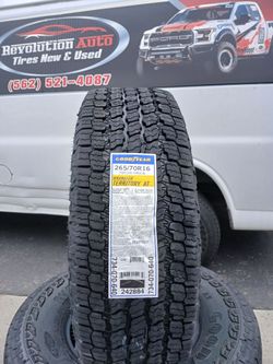 Tacoma Trd Tires New 265 70R16 Goodyear Wrangler  territory at $650 set of four install mount and balance 👌