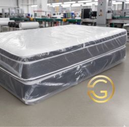 Queen Pillow Top Mattress Set $209 | Brand New