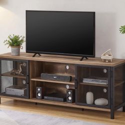Modern Wood + Metal Tv Stand/Media Console
