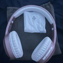 Pink Bluetooth Headphones 