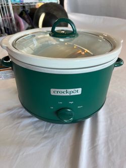 Crockpot Slow Cooker Green with Glass Lid