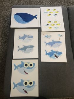 Baby shark on card stock