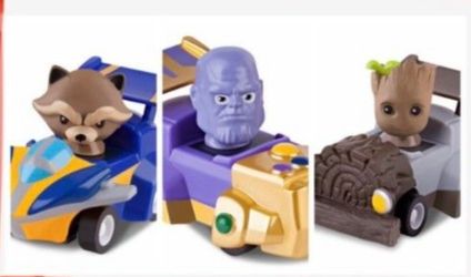 3 NEW Guardian Of The Galaxy Avengers Movie Hero Character Figure Toy Car Collection