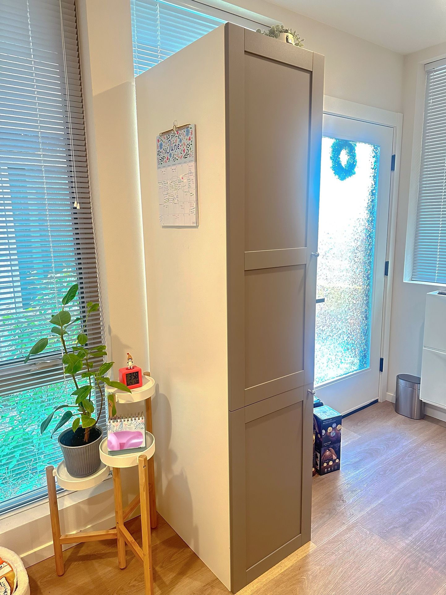 ENHET High cabinet with 2 door from IKEA, white/grey frame, 18x24 3/4x80, Kitchen Pantry/Storage/Laundry Room