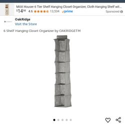 New•Closet Organizer $5