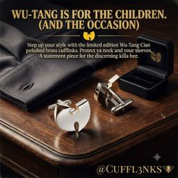 Wu Tang Cufflinks Brass