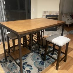 Wood/Steel Dining Table