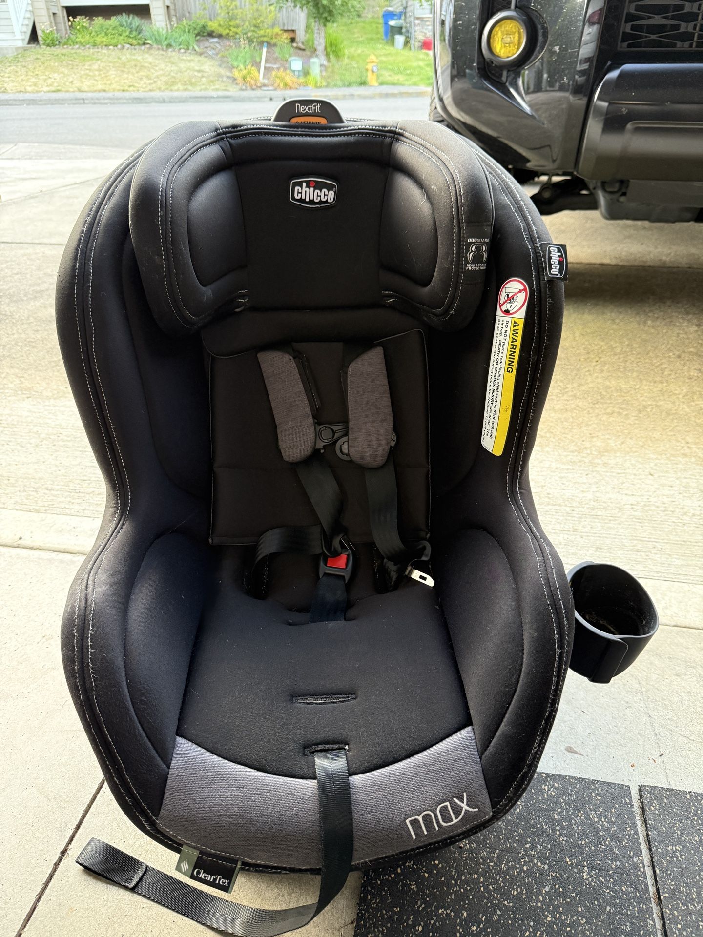 Chicco NextFit Max ClearTex Convertible Car Seat, Rear-Facing Seat for Infants 4-50 lbs., Forward-Facing Toddler Car Seat 22-65 lbs., Baby Travel Gear