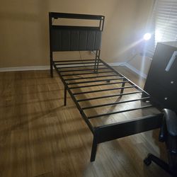 Twin bed and mattress