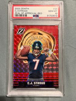 2023 Zenith CJ Stroud Zeal of Approval Red PSA 10