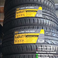 205/50R17 LAND GOLDEN Set of Tires Installed and Balanced Set de Llantas Nuevas Instaladas y Balanceadas