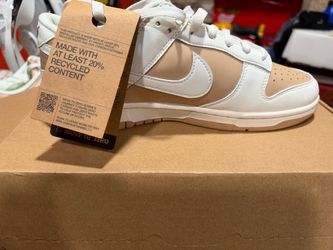 Nike Dunk Low White Tan Sneakers