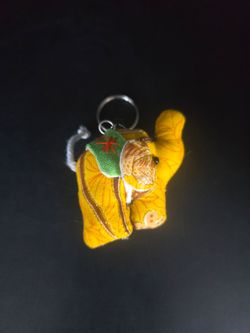 Handmade Fabric Elephant Keychain from Taiwan