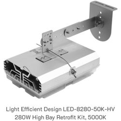 280W HID Retrofit LED Fixture Kit, 50K By Light Efficient Design LED-8280-50K-HV