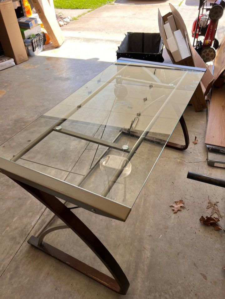 Glass Top Desk  $45