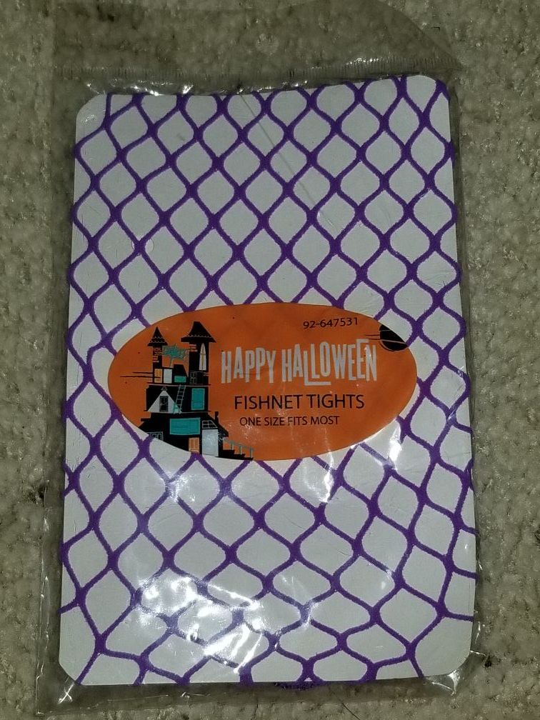 Purple fishnet tights