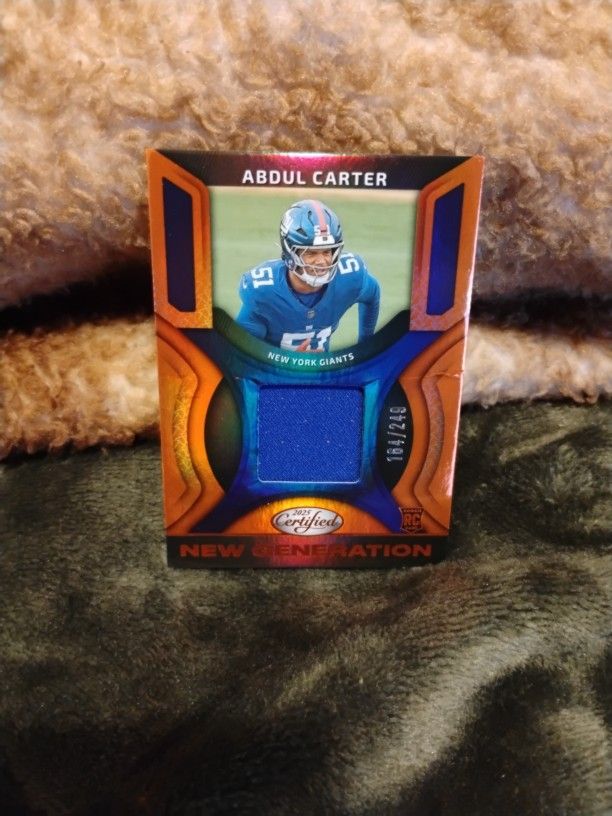 2025 ABDUL CARTER 164/249 ROOKIE JUMBO JERSEY RELICS