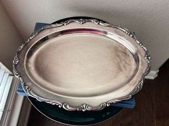 Vintage Ornate Silver Plated Tray