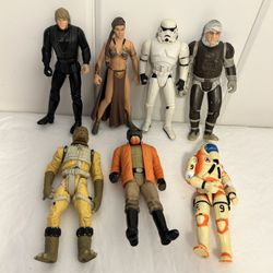 90s toys vintage Kenner Star Wars Action Figure LOT Luke Leia Trooper The Corps