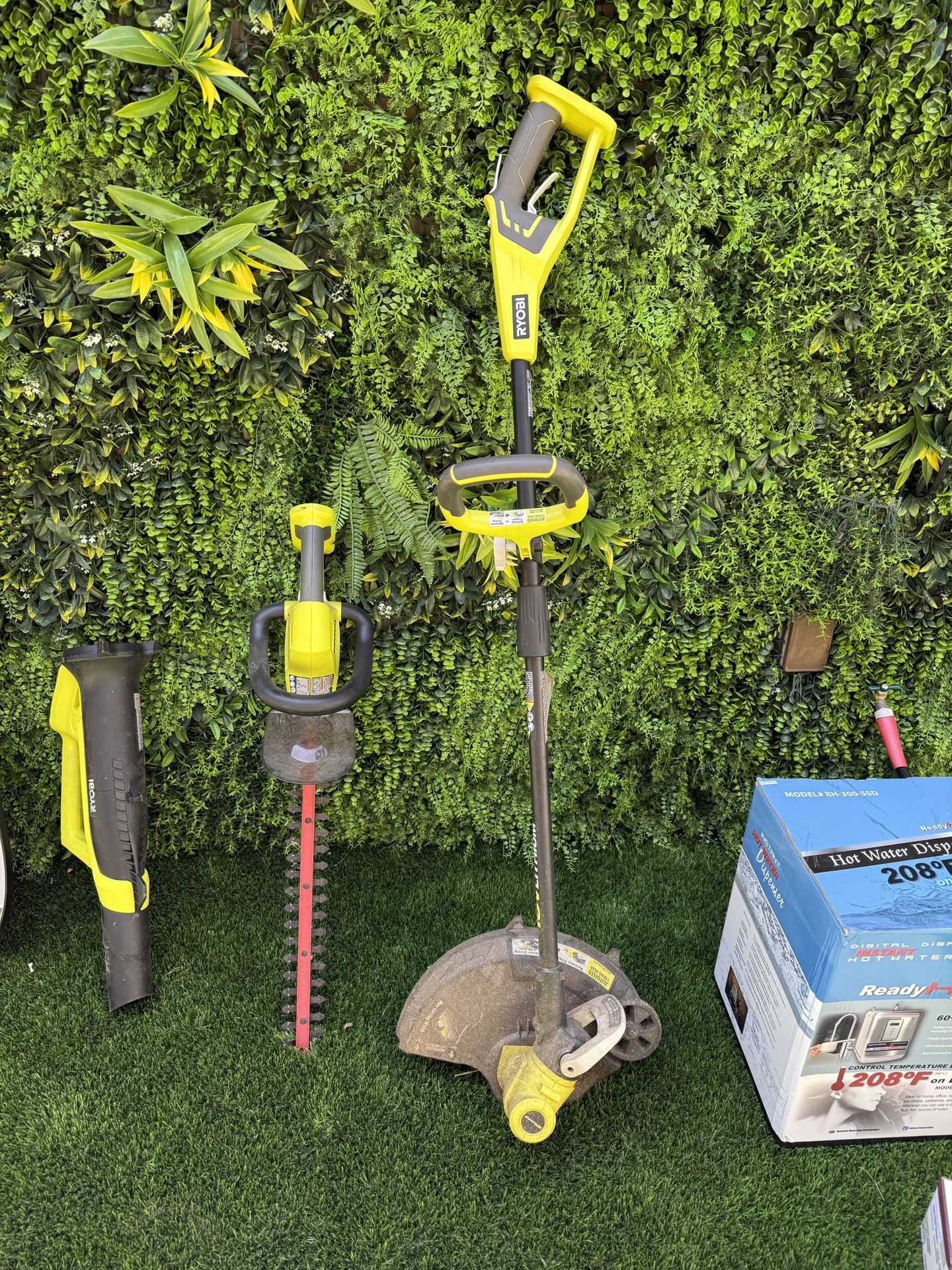 Leaf Blower, Hedge Trimmer, Edger, Mirror, Instant Hot Water, Garage Door Lock