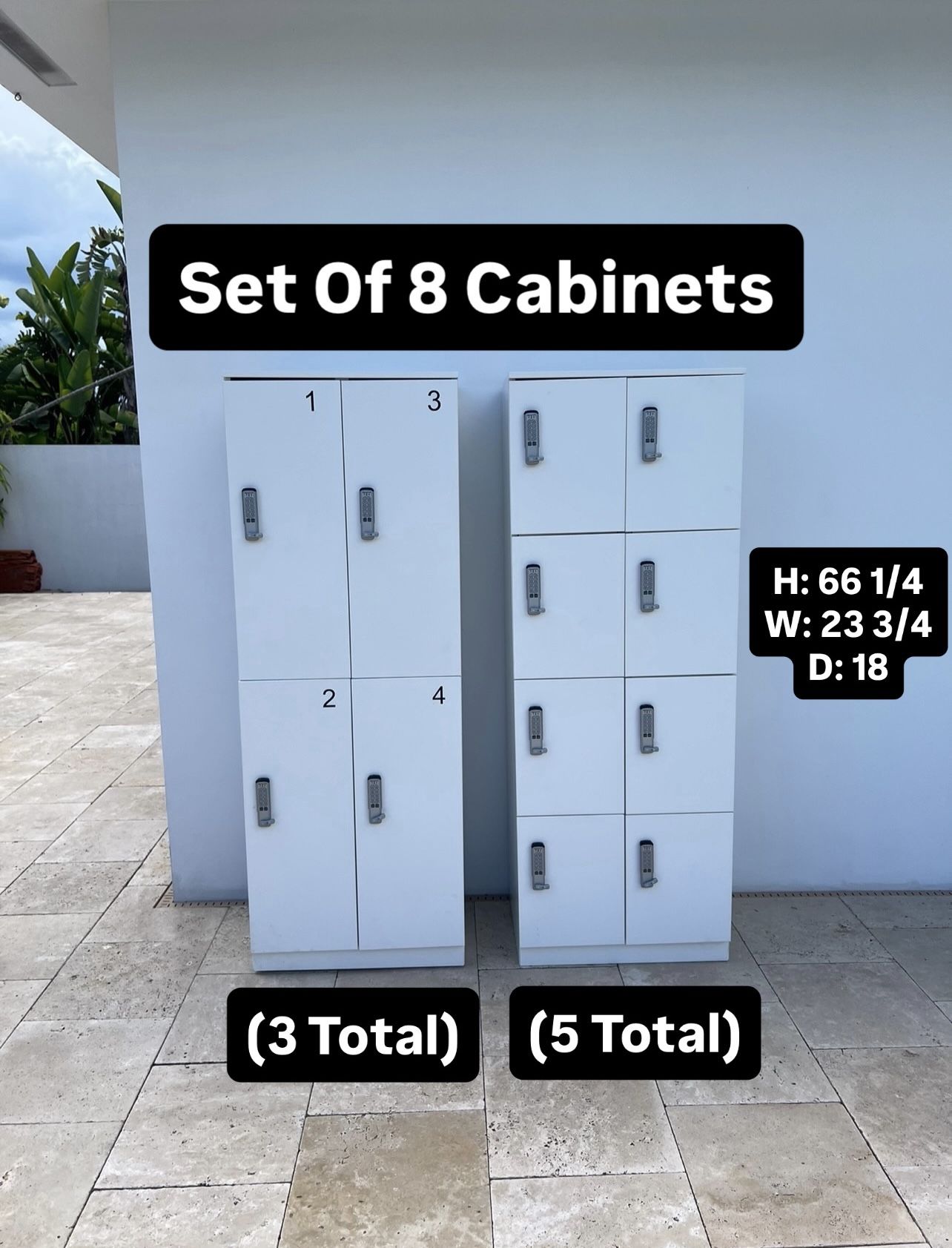 Storage Cabinet (Set Of 8) Pickup Today Available