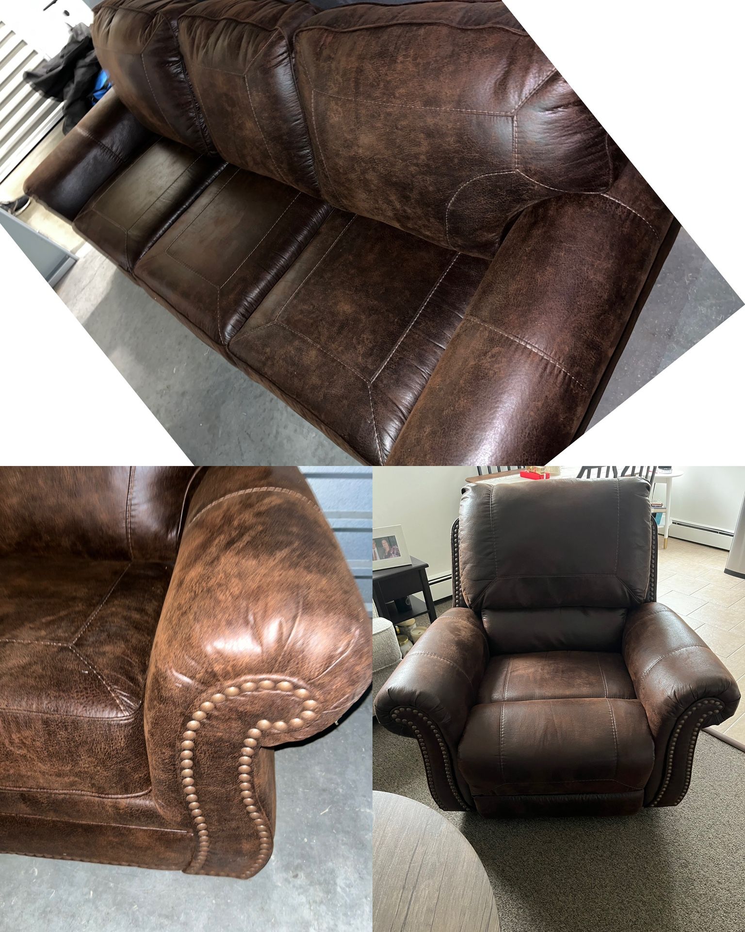 Sofa And Recliner Matching Set