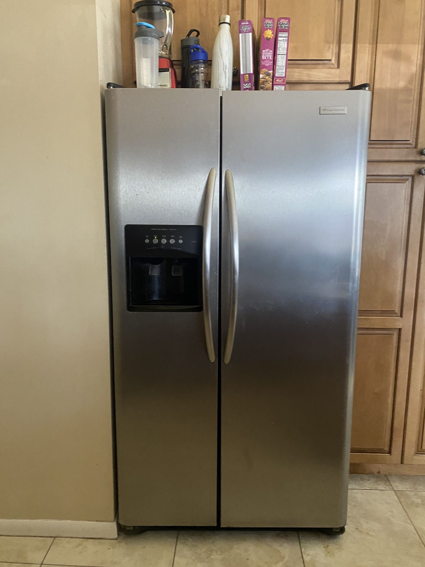 Stainless Steel Frigidaire Refrigerator Professional Series