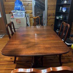 Wood Table & Chairs 