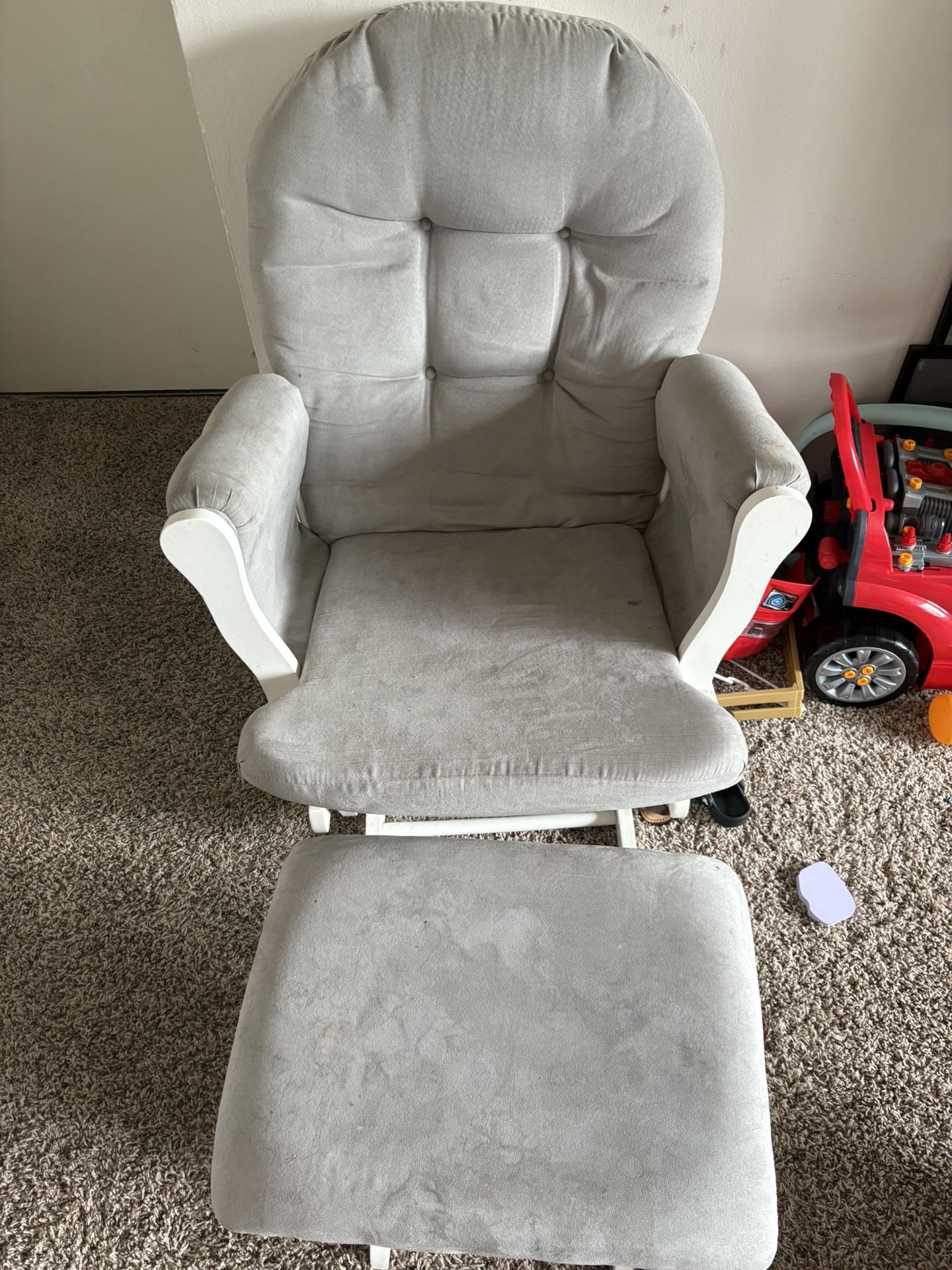 White/Gray Rocking Chair