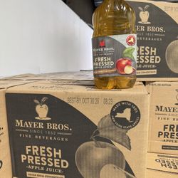Apple Juice By The Case For Sale. Fresh Pressed Mayer Bros