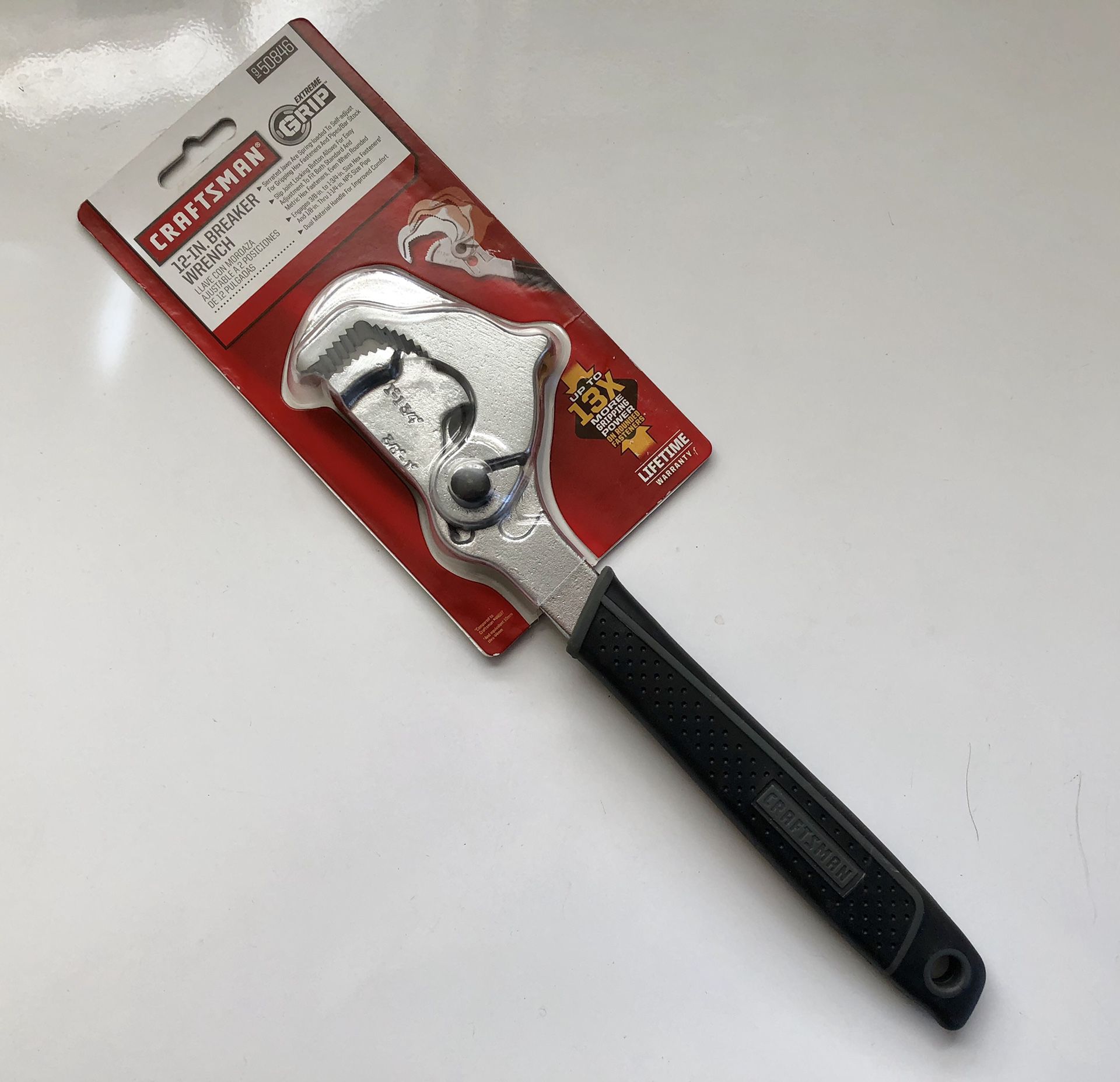 12 Self-Adjusting Dual Material Pipe Wrench