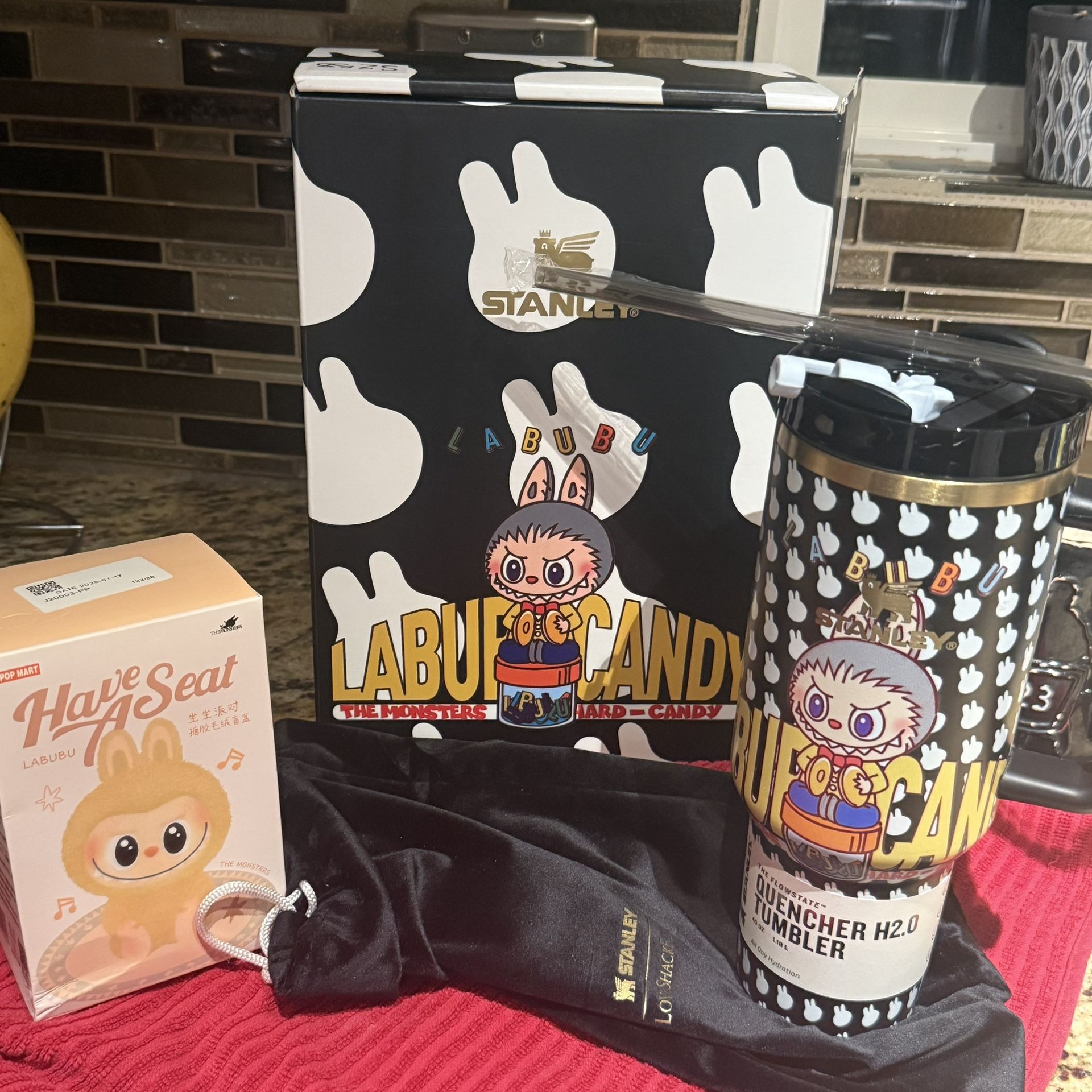 Labubu Stanley Cup And Labubu. Doll Authentic.