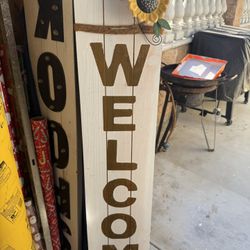 Wooden Welcome Sign