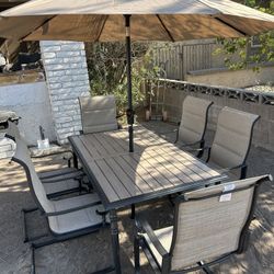 NEW PATIO DINING SET WITH UMBRELLA INCLUIDED