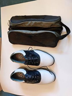 Foot joy Men's Golf Shoes W/ Carry Bag Size 8.5W