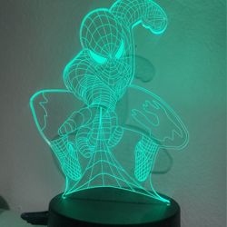 Lampara Colores 3D Spiderman