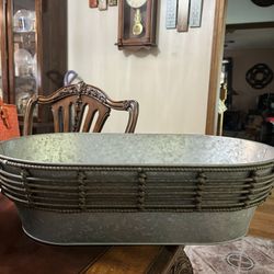Galvanized Oblong Tub/basket