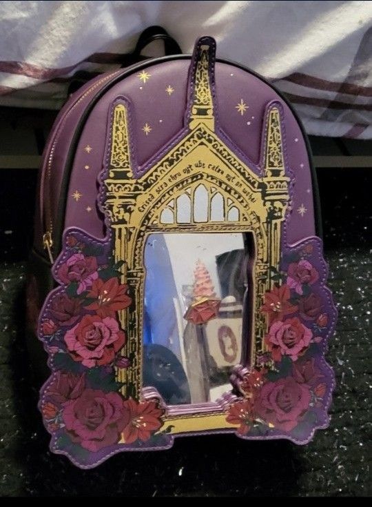 Harry Potter Backpack Mini Mirror Of Erised With Sorcerer's Stone In Reflection 