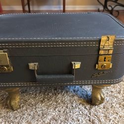 Custom; Art Deco; Lady Baltimore Suitcase Footrest Storage 