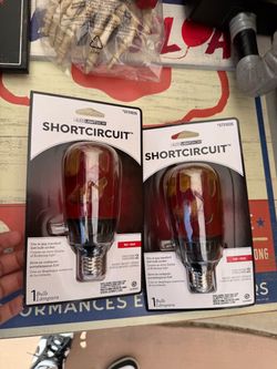Gemmy Short Circuit RED Light Bulb halloween