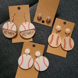 Baseball Earrings