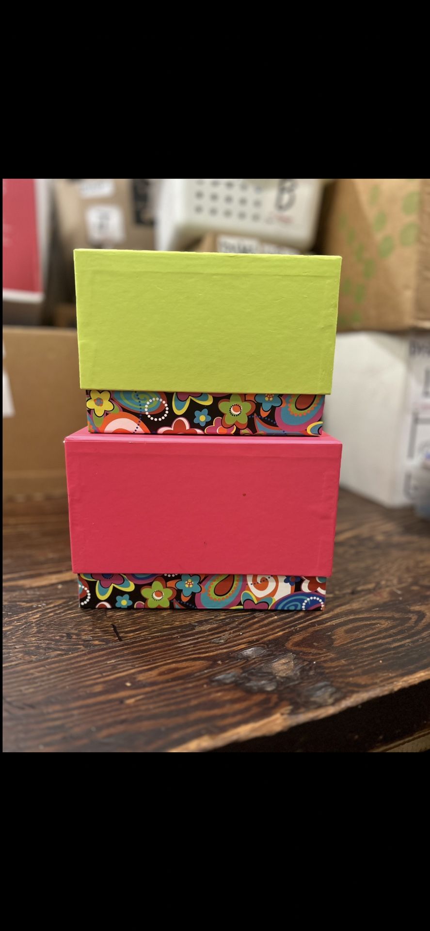 Six Stackable Gift Boxes