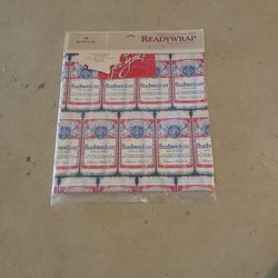 Vintage Hallmark Flat Fold BUDWEISER  Wrapping Paper