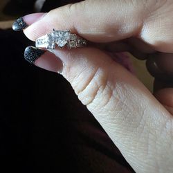 14k white gold engagement ring