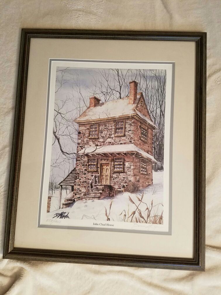 Bruce M. Coyle lithograph " John chad house "