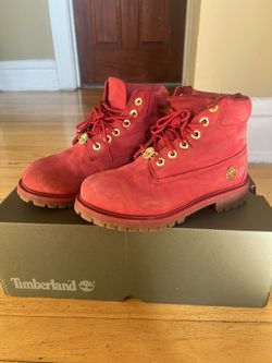 Youth Unisex Red Timberland Size 1