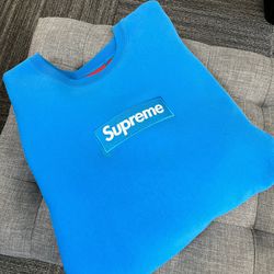 Blue Supreme Box Logo Sweater!