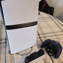 PS5 Pro With Controller, Charging Dock And Stand