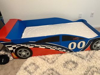 Toddler race car bed- OBO