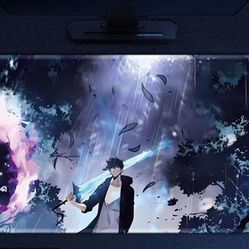 Solo Leveling Mouse Pad Large Gaming Desk Mat Non-Slip Size 27.5L x 11.8W inches